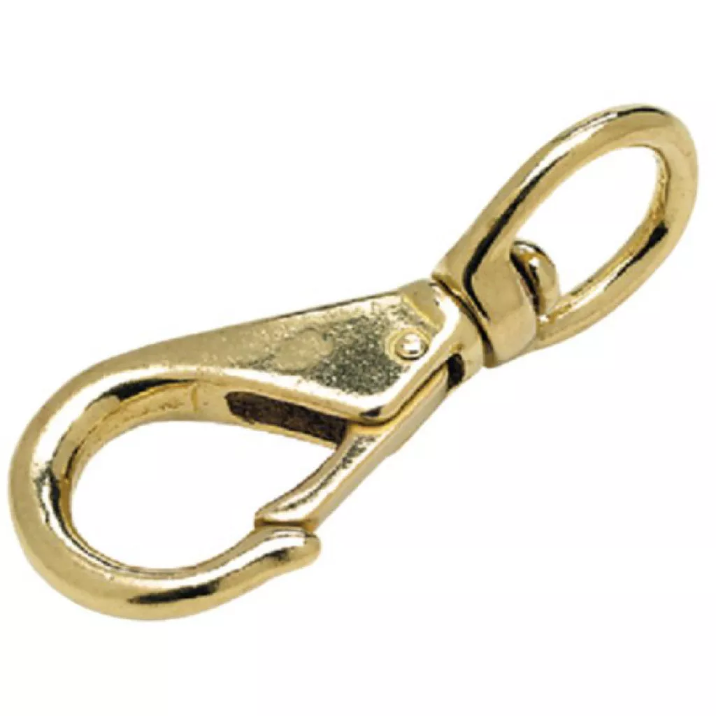 #2 Brass Swivel Eye Snap 3/4″ Dia. Eye