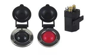Allpa Stainless Steel Foot Switch 'Up', Red