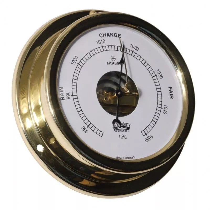 Altitude Barometer Brass English Ø127 mm