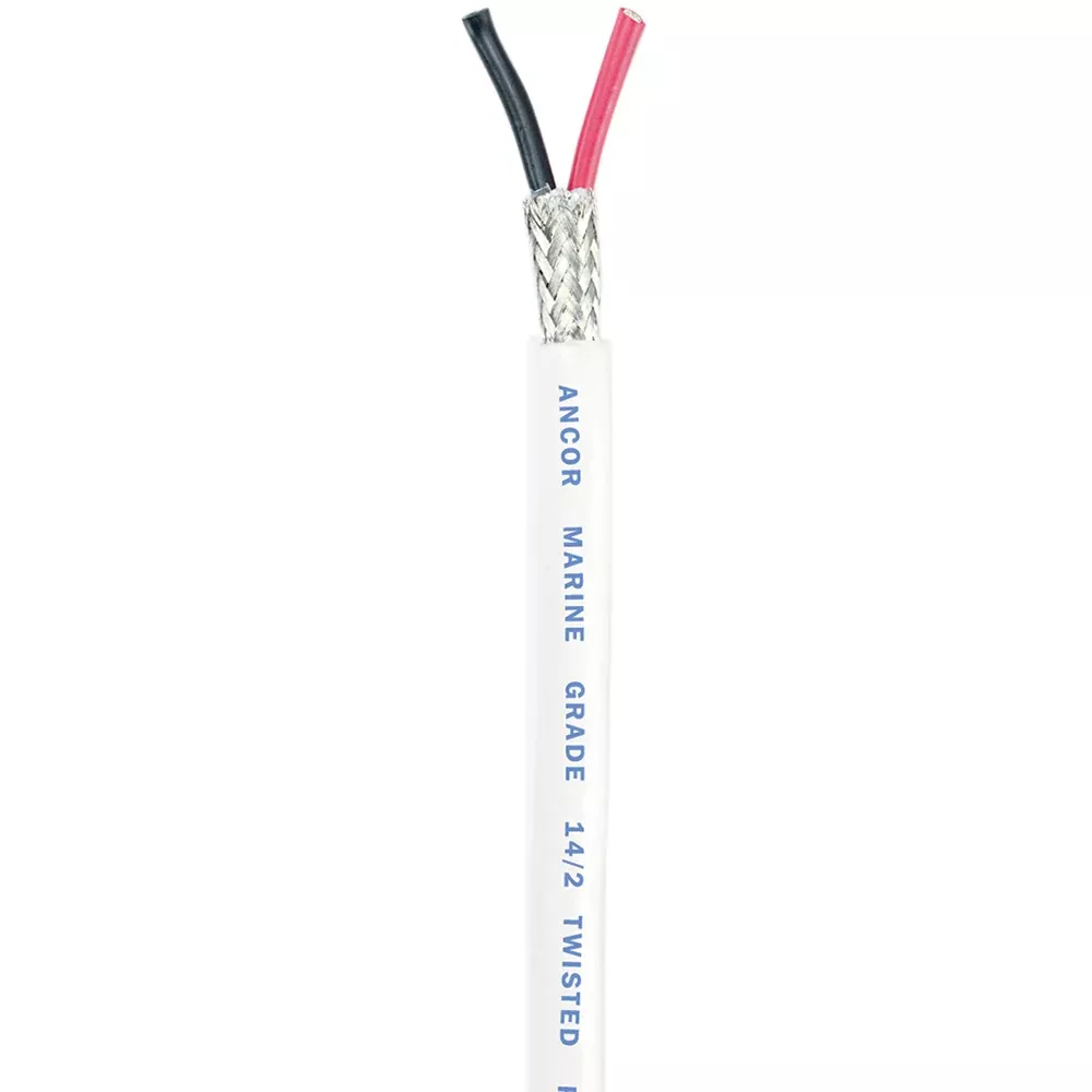 Ancor Twisted Pair w/Shield - 14/2 AWG - Round - Red/Black - 250'
