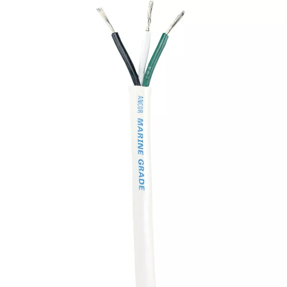 Ancor White Triplex Cable - 16/3 AWG - Round - 250'