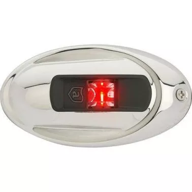 Attwood LightArmor - Navigation Light - Vertical - Stainless Steel - Oval - Red