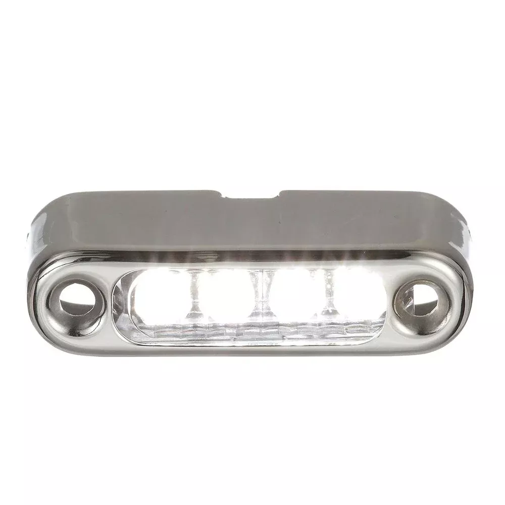 Attwood White LED Micro Light w/Stainless Steel BezelVertical Mount