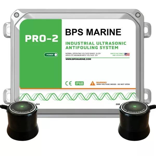 BPS Marine PRO-2 Ultrasonic Antifouling System – 2 Transducers, 24V DC