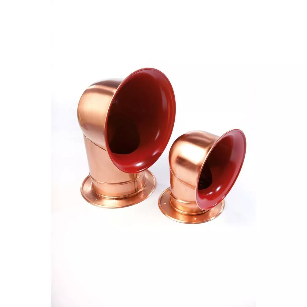 Cowl Vent + Flange, Copper 125 mm