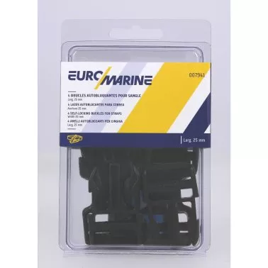 Euromarine Black Nylon Self-Locking Buckles for Straps