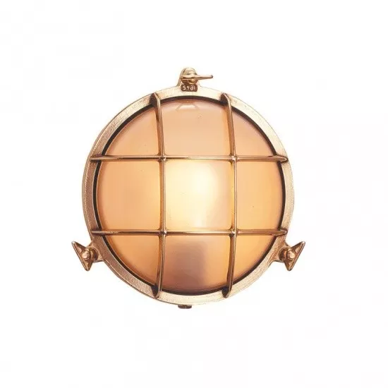 Foresti & Suardi Waterproof Bulkhead Round Brass ø 15.5 cm
