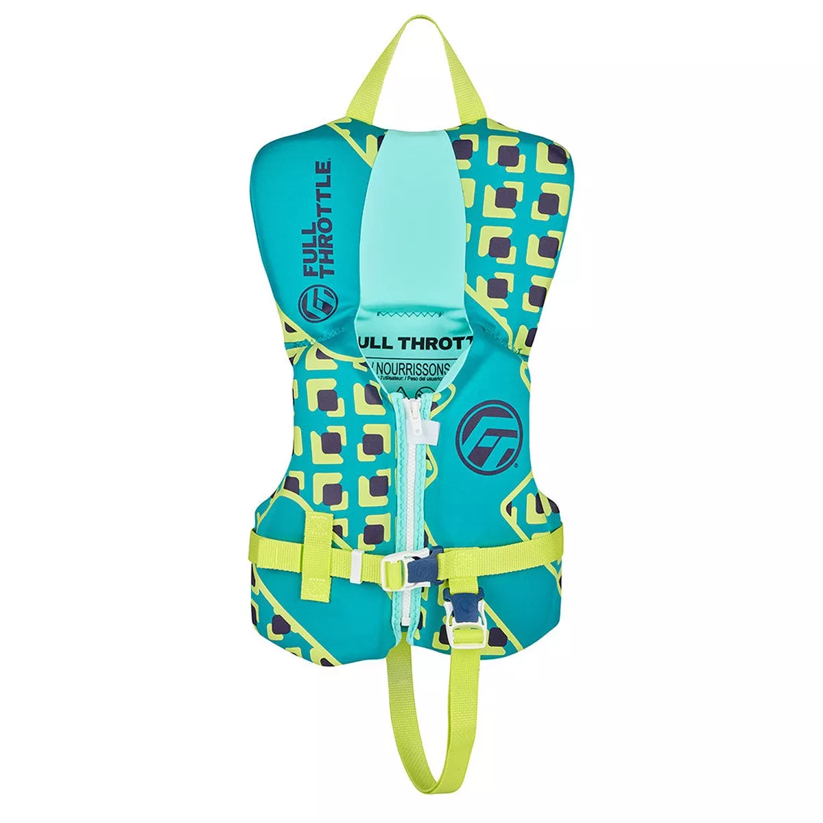 Full Throttle Infant Rapid Dry Life Jacket - Aqua