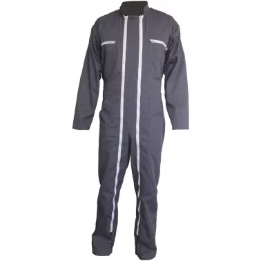 Grey Double-Zip Coverall Size L
