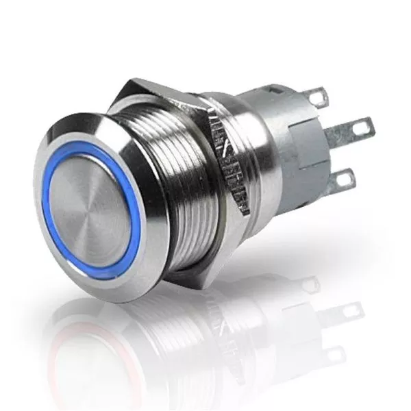Hella HM 8455 SS Switch - 12V, ON-OFF, Blue