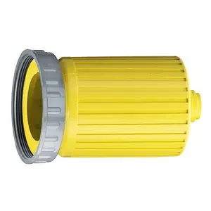 Hubbell HBL60CM33V Weatherproof Device Boot with Threaded Ring, For 20A and 30A 3 Wire Valise Connectors, Yellow