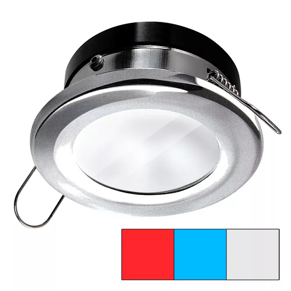 i2Systems Apeiron A1120 Spring Mount Light - Round - Red, Cool WhiteBlue - Brushed Nickel