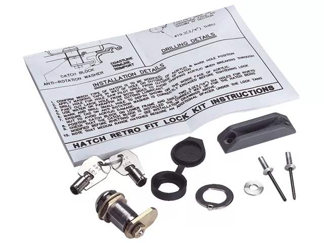 Lewmar Deck Hatch Lock and Key Kit Locking System Retro Fit