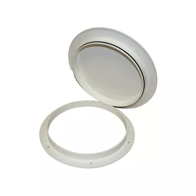Marpac Deck Plate With Texture Lid - 6 Inch Diameter - White - Pry Out