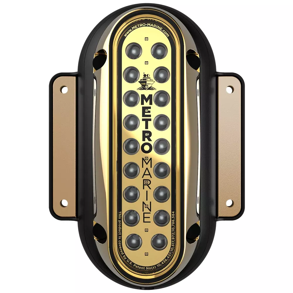 Metro Marine High-Output Vertical Surface Mount Light w/Intelligent Monochromatic LEDs - Blue, 45 Beam