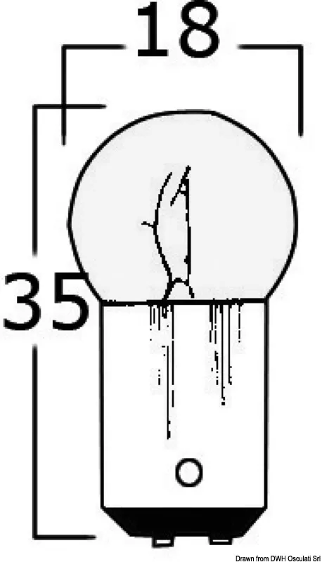 Osculati 14.200.02 - Bipolar Bulb BA15D 12V 10W Parallel Pole