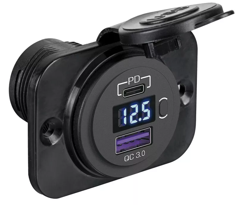 Osculati 14.516.30 - Recess-Mount 8/32V Digital Voltmeter Panel