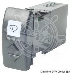 Osculati 19.755.02 - Universal Smart Wiper Switch for 2 Windshield Wipers 15A