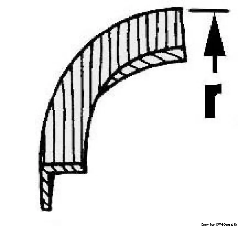 Osculati 71.029.00 - ARC Convex Profile Corner Piece