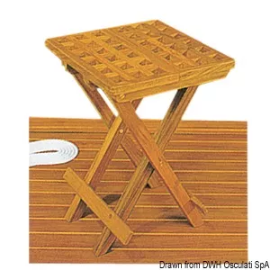Osculati 71.308.00 - ARC Foldable Teak Stool 30×30×45 cm