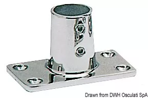 Osculati AISI 316 Rectangular Pulpit Socket