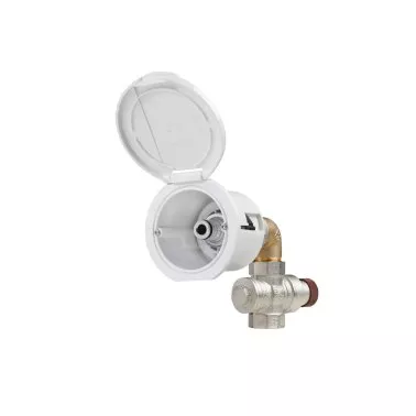 Plastimo 69150 - Water Inlet Straight And White Square Cover Flex