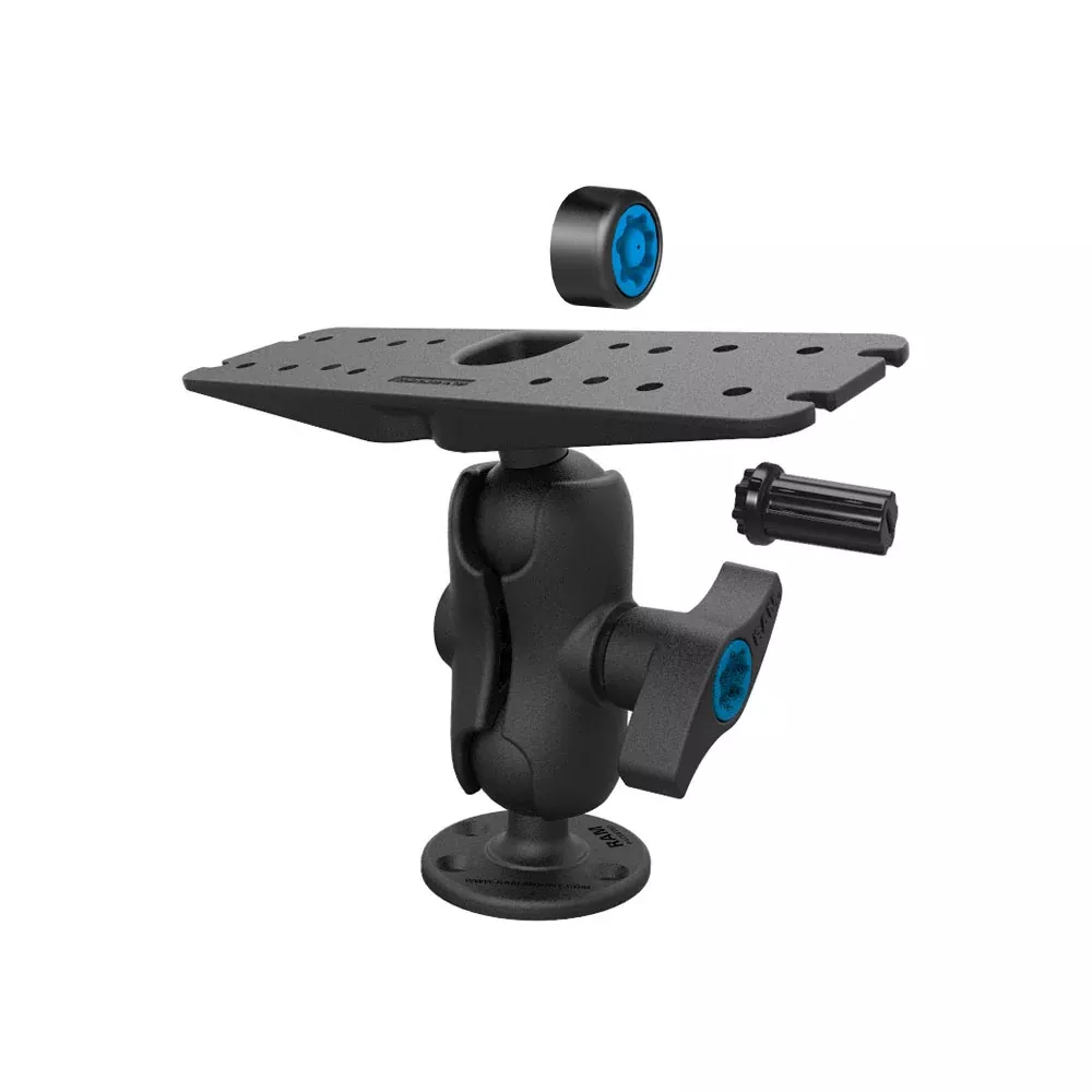 RAM Mount Heavy Duty Marine Electronics Mount w/Combination Pin-Lock Security Kit Short Arm
