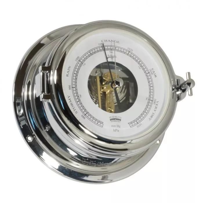Schatz Barometer Midi Brass Chrome Ø155 mm Open Dial