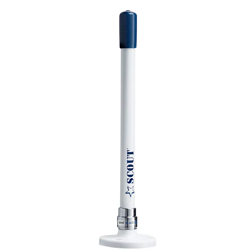 Scout 9" Stubby White VHF Antenna w/Quick Mount Includes 5M RG-58, MountIntegrated Connector KS-10
