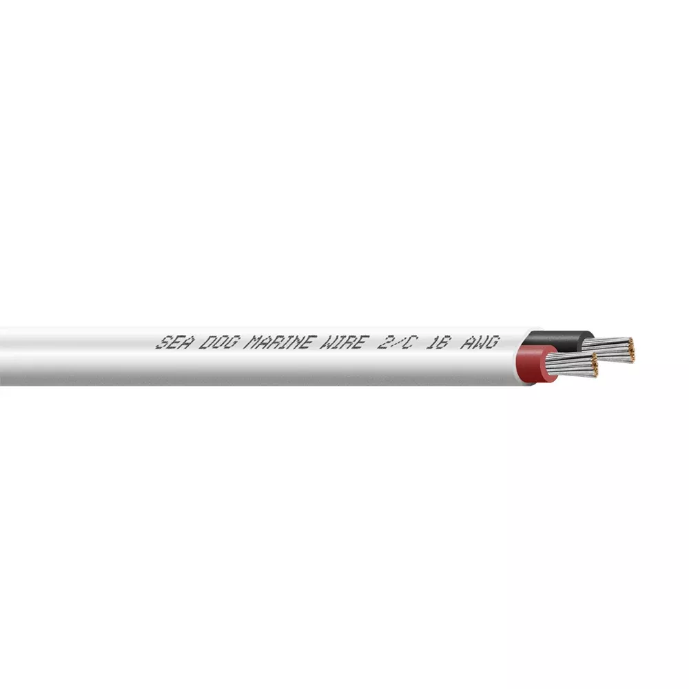 Sea-Dog 16/2 AWG Flat Duplex Wire - Red/Black - 1000'