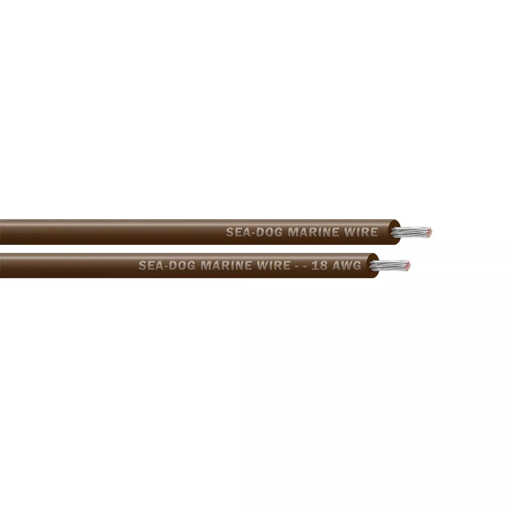Sea-Dog 18 AWG Brown Primary Wire - 100'