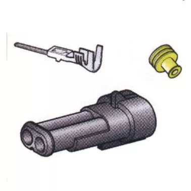 Superseal Male Waterproof Plug For 2 Conductors