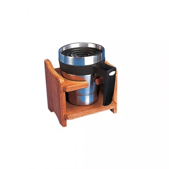 Teak Single Mug Holder 12.5x11.5x10 cm