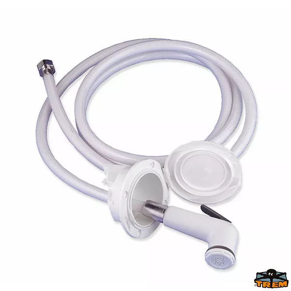 Trem N0170401 - Shower Box with Push-Button Shower White 9003 Outer Diameter 98 mm