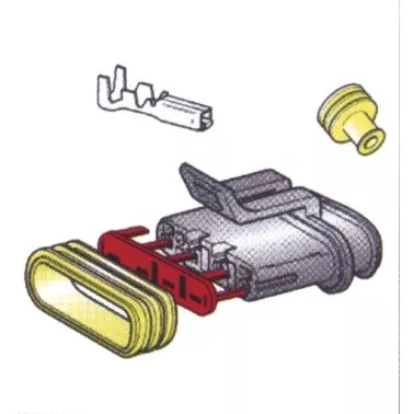 Waterproof Superseal Female Socket For 4 Conductors